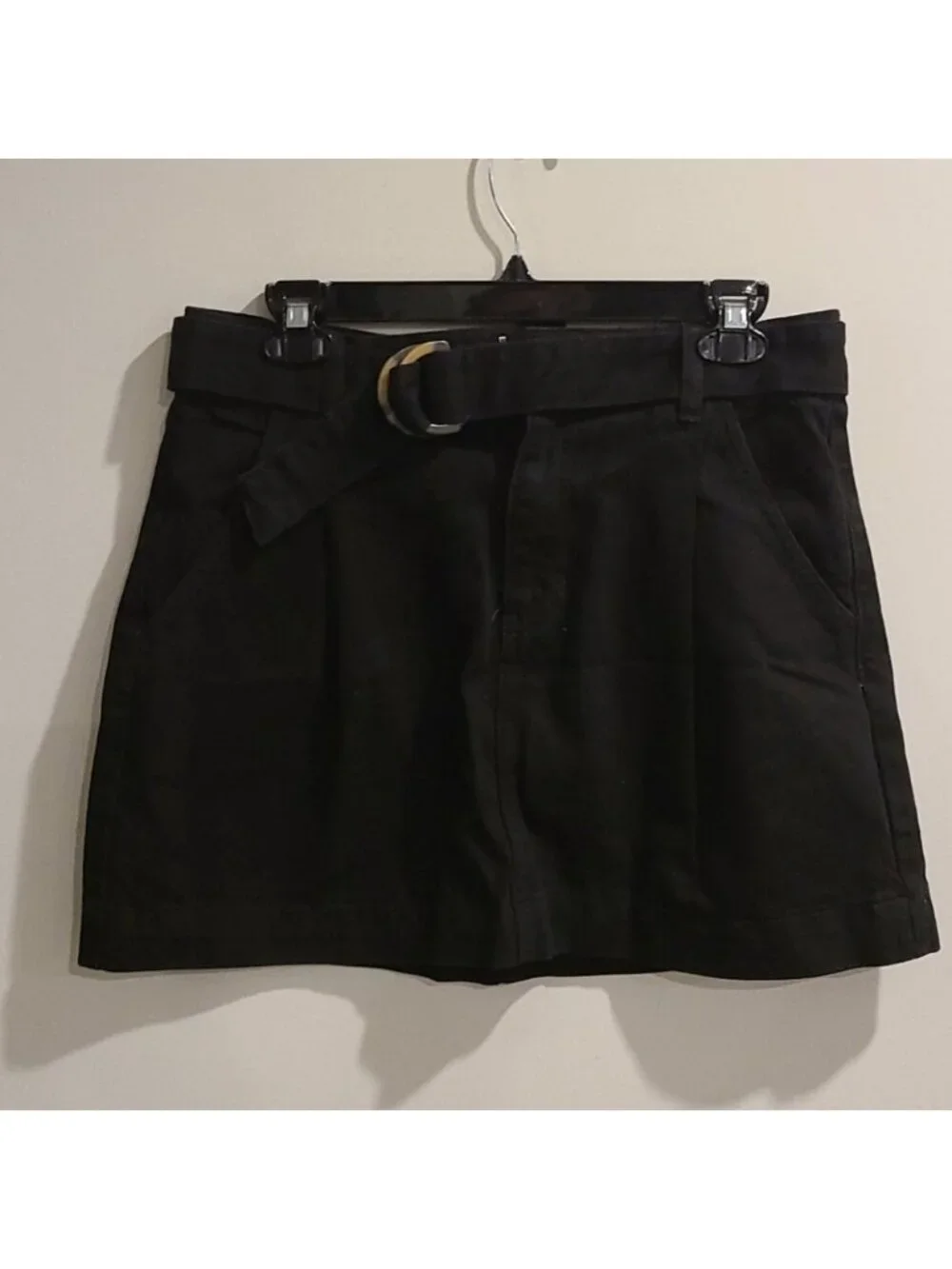 We the free black denim skirt with belt
